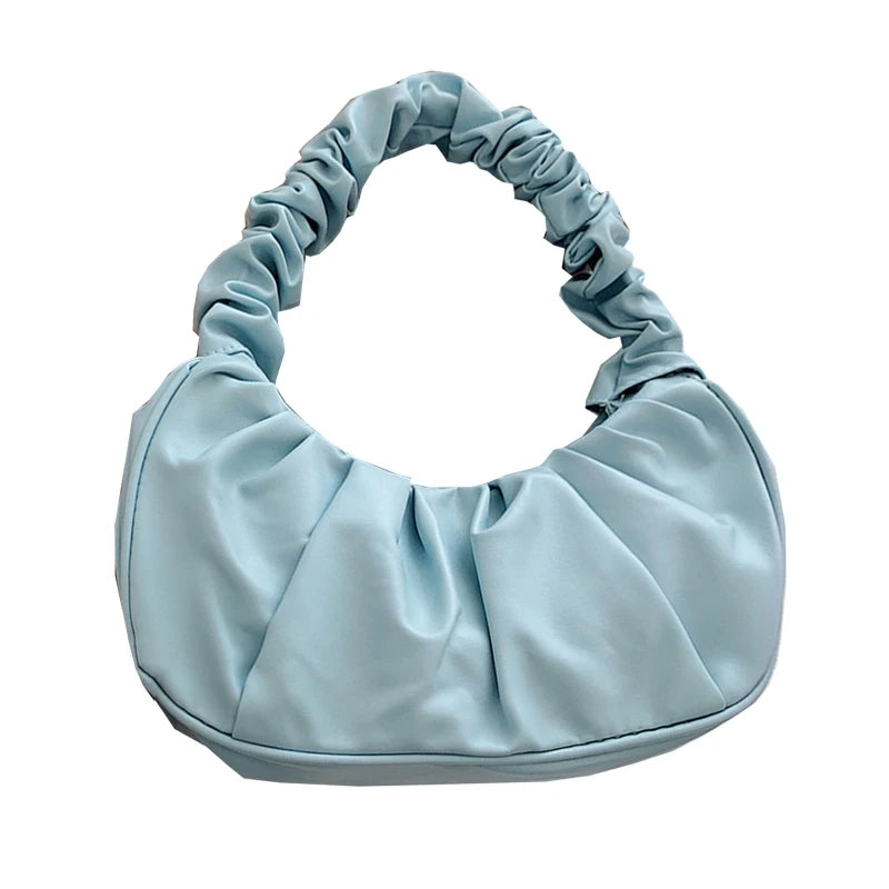 Pleated Cloud Bag Handbag for Graduation