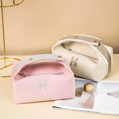 Waterproof Canvas Makeup Pouch Cosmetic Bag Women Makeup Organizer Toiletry Bag