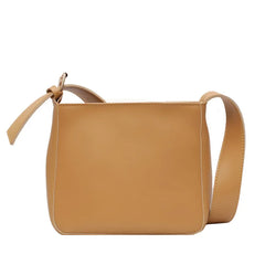 Solid Pu Women's Shoulder Bag Wide Strap Zipper Messenger Bag