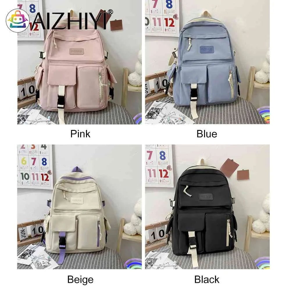 Women Backpack Contrast Backpacks Travel Rucksack Bag for Student Girl