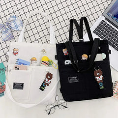 Canvas Shoulder Bag Japanese Literary Student School Handbag