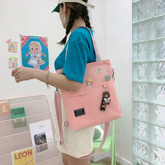 Canvas Shoulder Bag Japanese Literary Student School Handbag