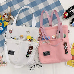 Canvas Shoulder Bag Japanese Literary Student School Handbag