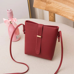 Women Bucket Bag PU Leather Crossbody Shoulder Messenger Bag