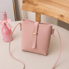Women Bucket Bag PU Leather Crossbody Shoulder Messenger Bag