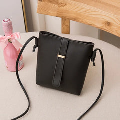 Women Bucket Bag PU Leather Crossbody Shoulder Messenger Bag