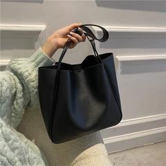 Women Bucket Shoulder Bags Retro Tote Bags Large Capacity Handbags