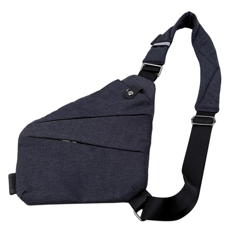 Women Canvas Chest Bag Messenger Bag Crossbody Bag Anti Theft Shoulder Bag