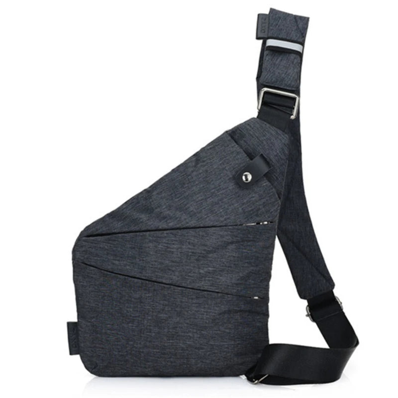 Women Canvas Chest Bag Messenger Bag Crossbody Bag Anti Theft Shoulder Bag