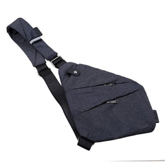 Women Canvas Chest Bag Messenger Bag Crossbody Bag Anti Theft Shoulder Bag