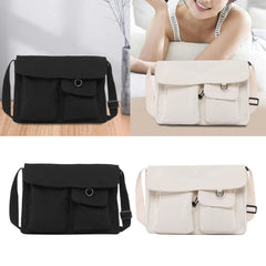 Canvas Shoulder Bag for Women Ladies Pouch Tote with Adjustable Strap