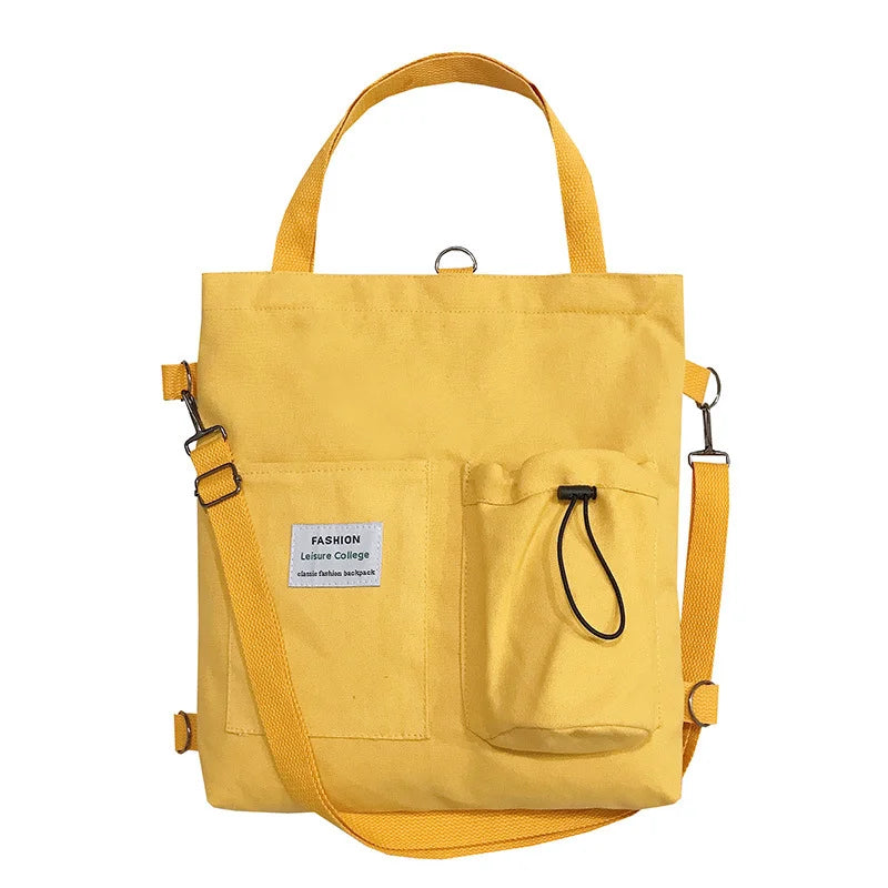 Women Bear Canvas Shoulder Bag Japanese Literary Tote Girl Handbag
