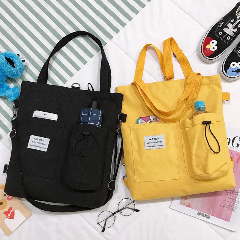 Japanese Literary Shoulder Bag Canvas Handbag