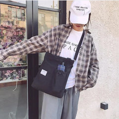 Women Bear Canvas Shoulder Bag Japanese Literary Tote Girl Handbag