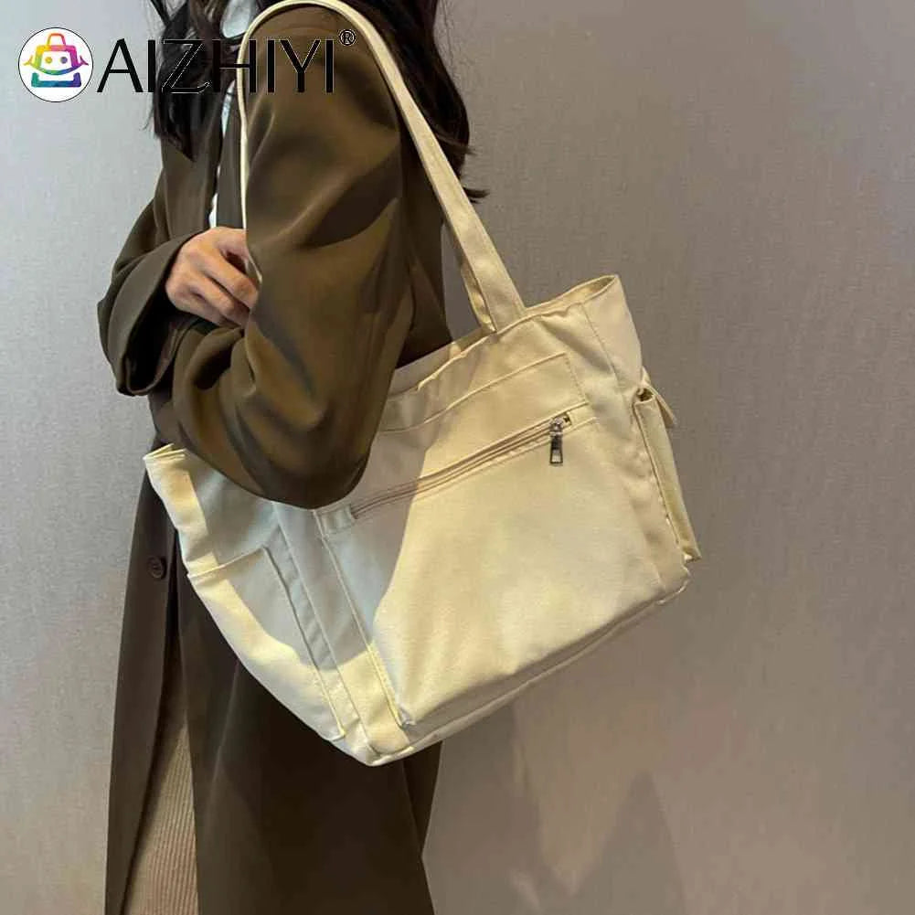 Women Shoulder Bag Canvas Ladies Handbags Zipper Travel Work Daily Life