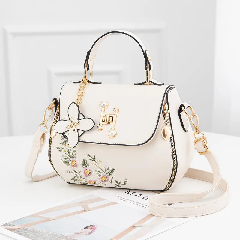Women's Embroidered Shoulder Bag Winter Style