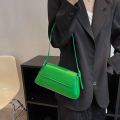 Women's Solid PU Leather Shoulder Bag Chain Handbag Armpit Purse 6Color
