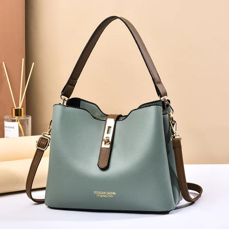 All-match Ladies Handbag Summer Shoulder Messenger Bucket Bag Women