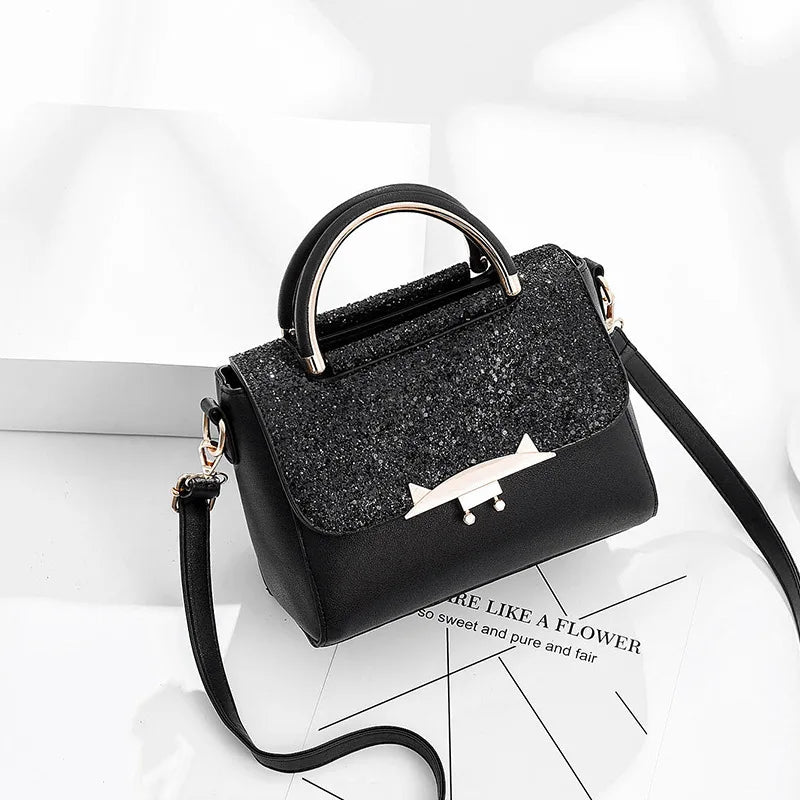 Sequin PU Crossbody Shoulder Bag Women
