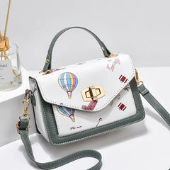 Women's Messenger One-shoulder Small Square Bag Girl Print Handbag