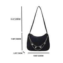 Women's Small Square Shoulder Bag Solid Color Spring Armpit Bag