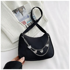 Women's Small Square Shoulder Bag Solid Color Spring Armpit Bag