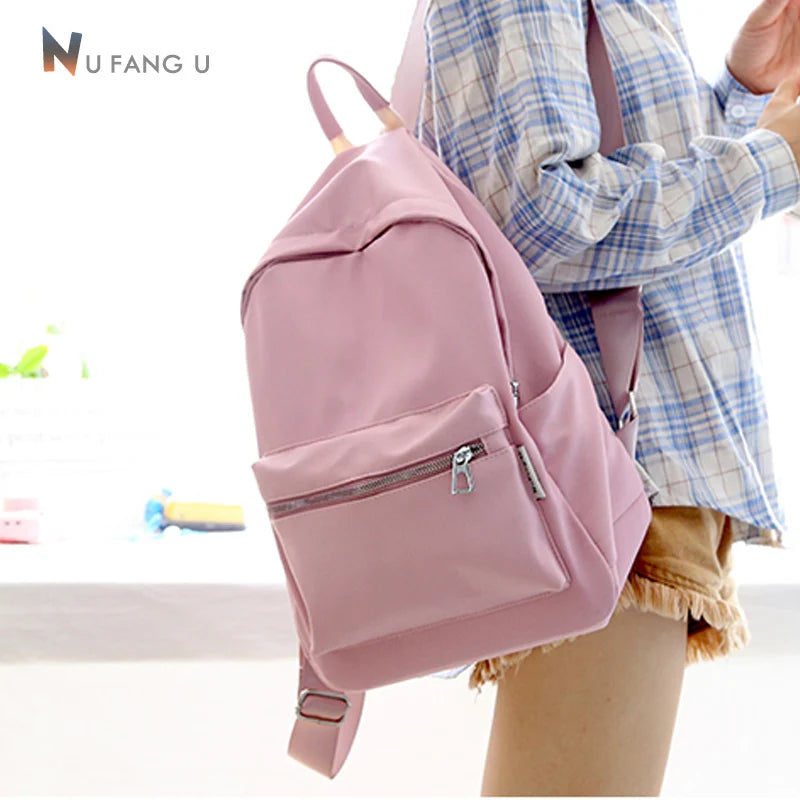 Mat Oxford Women Backpack Girls School Book Bag