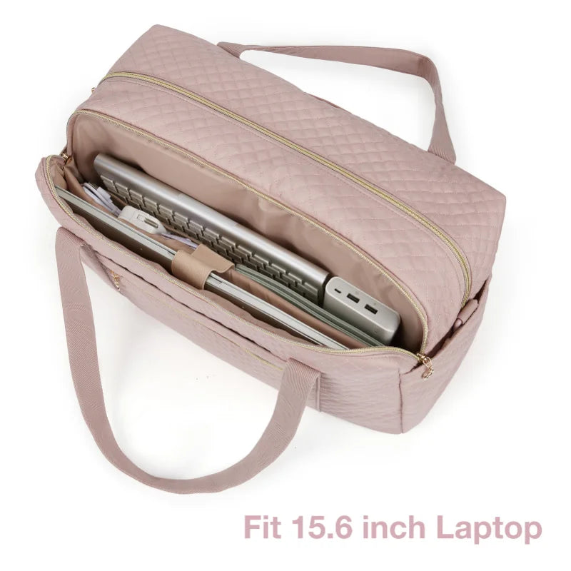 Simple Plaid Travel Bag for Women Large-capacity Waterproof Handbag