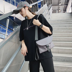 Small Nylon Crossbody Bag Lady Chain Messenger Handbag for Women