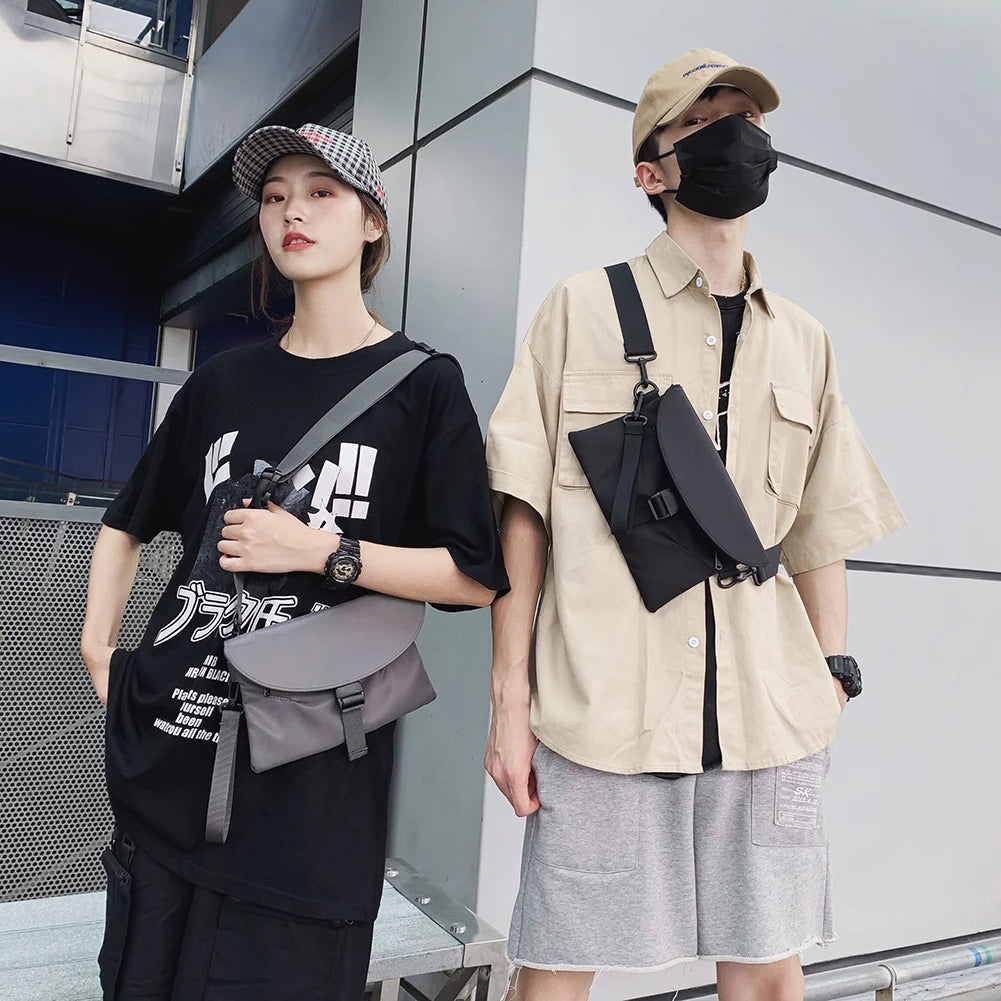 Small Nylon Crossbody Bag Lady Chain Messenger Handbag for Women