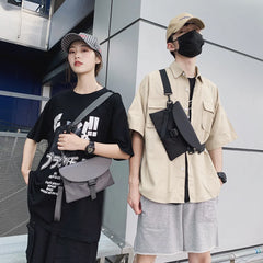 Small Nylon Crossbody Bag Lady Chain Messenger Handbag for Women