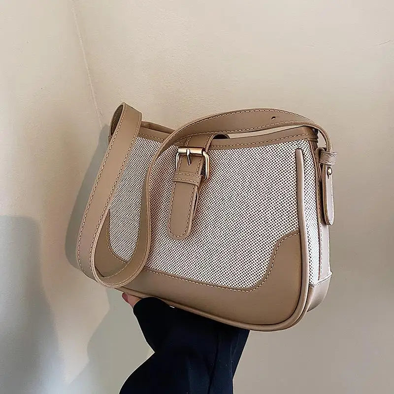 Canvas Shoulder Bag Women Small Crossbody Travel Armpit Bag