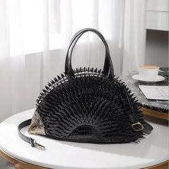 Crocodile Patent Leather Women Shoulder Bag Tote