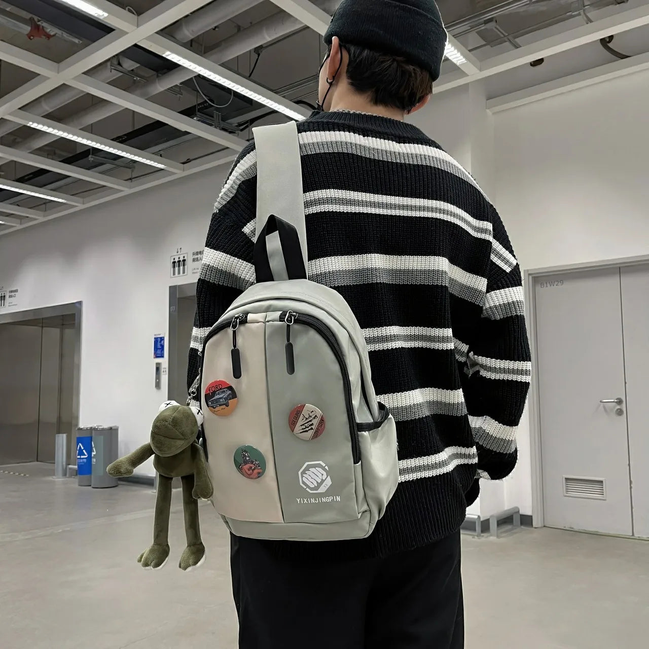 Small Women's Backpack Waterproof Nylon Casual Bag