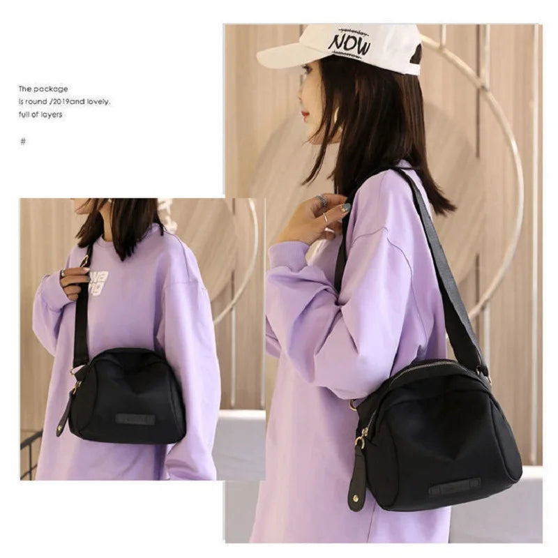 Single Canvas Shoulder Bag Women Oxford Travel Sport Bag