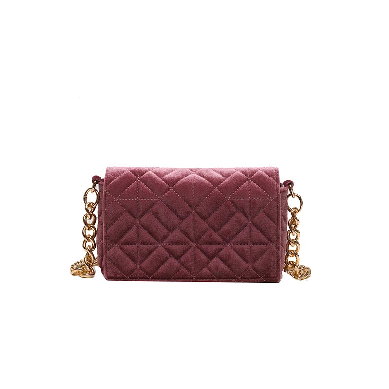 Single Shoulder Bags Women Handbag Purse Velvet Chain Lady Clutches