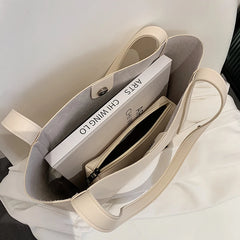 Large Capacity Messenger Handbag 2-piece set Ladies Bucket PU Shoulder Bag