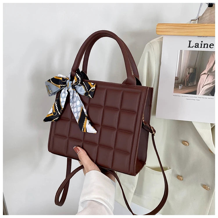 Single Strap Women Handbags PU Leather Shoulder Handbag Soft Solid C