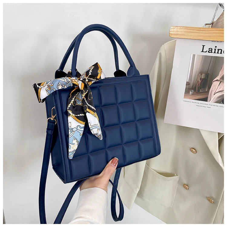 Single Strap Women Handbags PU Leather Shoulder Handbag Soft Solid C