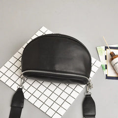 One Shoulder PU Bag Patchwork Zippers Solid Unisex Soft