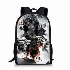Skeleton Element Printing Pattern School Backpacks Personalized Kids Daypack