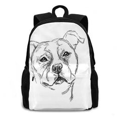 Staffordshire Bull Terrier Dog Backpack Laptop Travel Bags