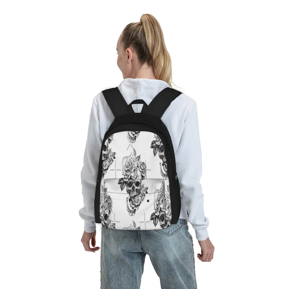 Skull And Roses Backpacks Men's Backpacks Bags For Women