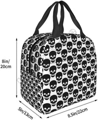Skull Lunch Bags for Women Boy Girl Reusable Insulated Lunch Box