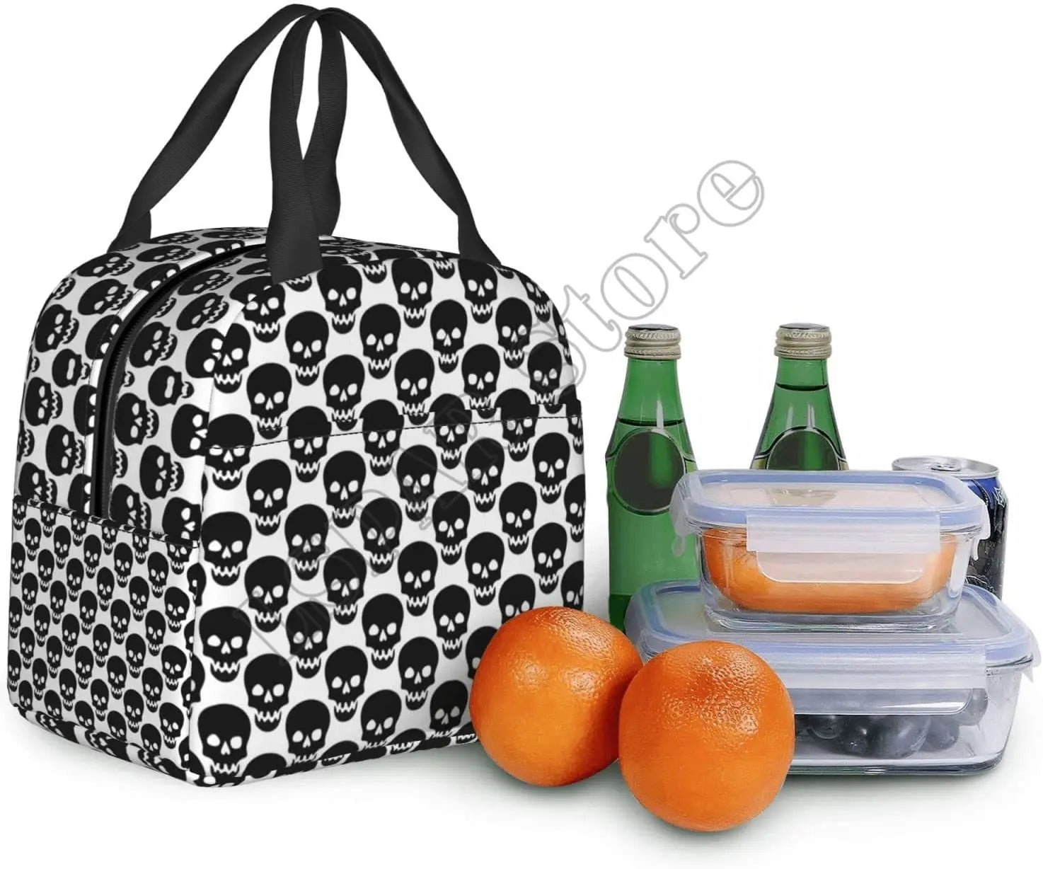 Skull Lunch Bags for Women Boy Girl Reusable Insulated Lunch Box