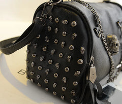 Skull Chain Handbags Tassel Rivet Women Bag Vintage Shoulder Bag