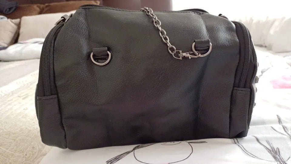 Skull Chain Handbags Tassel Rivet Women Bag Vintage Shoulder Bag