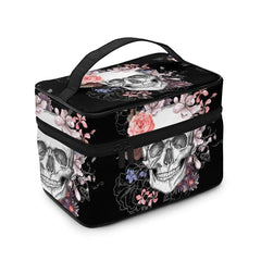 Skull Makeup Bag Organizer with Handle Toiletry Bags for Women Girls