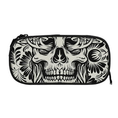 Skull Mushrooms Gray & Goth Pen Box Student School Anime Zipper Pen Bag