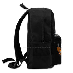 Skull Playing Skateboard Teen College Student Backpack Laptop Travel Bags